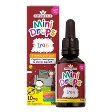 Natures Aid Mini Drops Iron for Kids 50ml – Supports 50 ml (Pack of 1) 