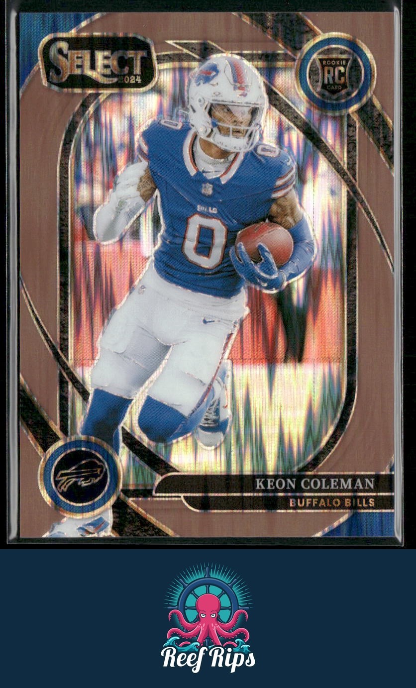 2024 Panini Select #280 Keon Coleman Copper Prizm Shock #/299