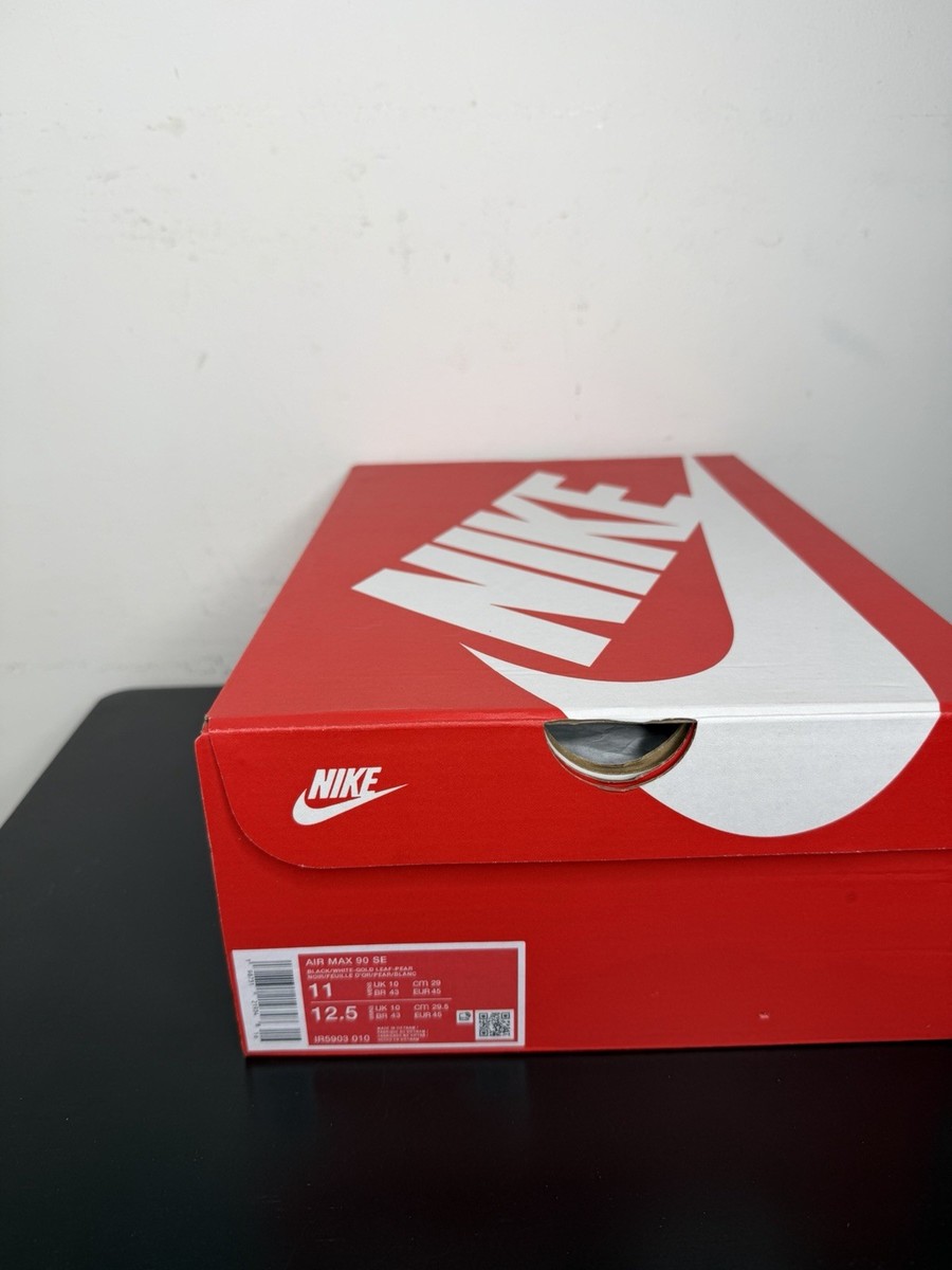 NIKE Air Max 90 “Mercurial” IR5903-010 Black Gold Leaf Pear White Sz 11 Soccer — product photo 16 of 16