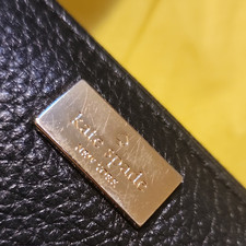 Kate Spade New York Black Zip-Around Women's Wallet with Logo and Card Slots