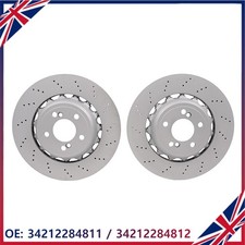 FOR BMW M2 M3 M4 F80 F82 F83 F87 DRILLED REAR LH&RH BRAKE DISCS 370MM