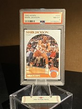 MENENDEZ BROTHERS! 1990 Hoops Mark Jackson NY Knicks #205 PSA 8