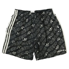 Pantalones Cortos Adidas Para Hombre GRANDES Negros Originales Tejidos Mono Allover Natación Malla Forrada L