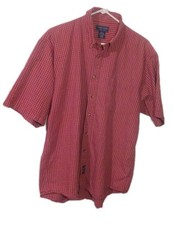Vintage Duck Head Shirt Mens Size L Made In USA Long Sleeve Button Down burgundy