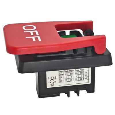 HY56 Universal Emergency Stop Switch 120V/230V Single-Phase - 2-Pole Electrom...