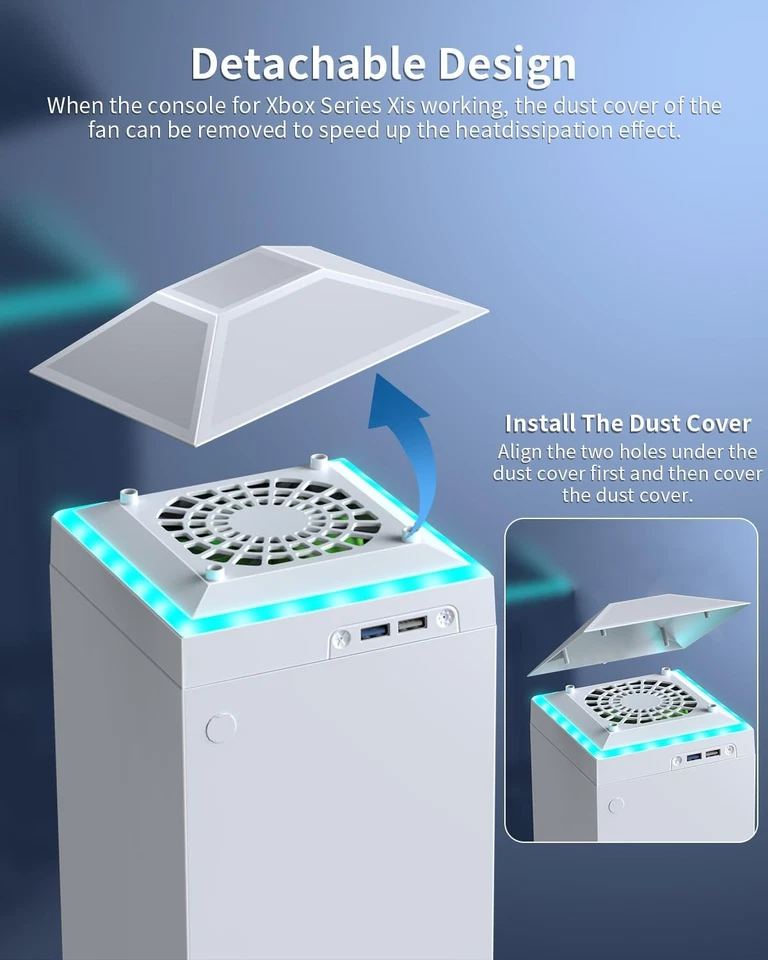 Xbox Series X Cooling Fan with Colorful Lights - Image 4 of 4