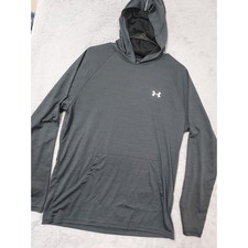 Under Armour Hoodie Mens Large Velocity Tech Training Black Lightweight Jersey