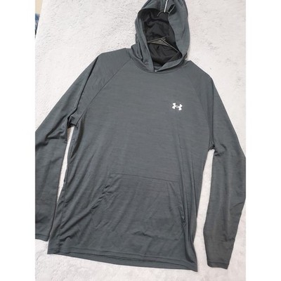 Under Armour Hoodie Mens Large  Velocity Tech Training Black Lightweight Jersey