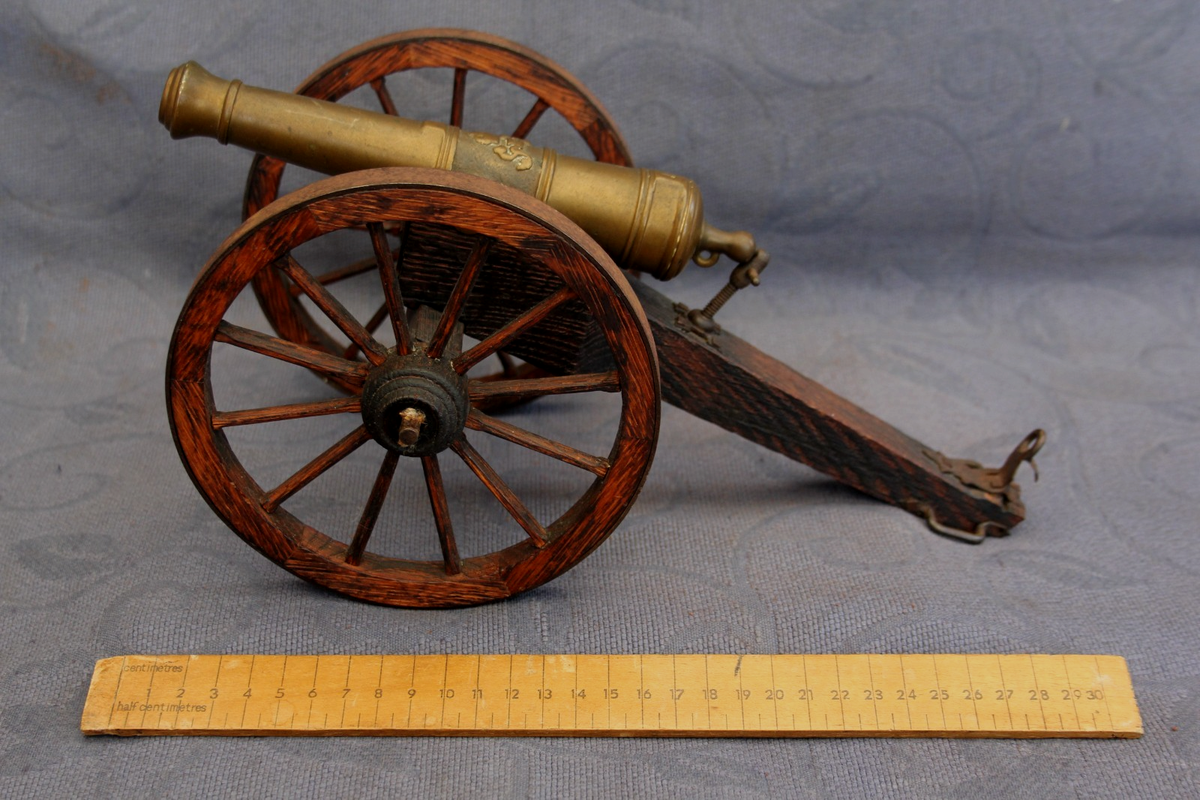 真鍮 デスクキャノン ミニチュア大砲 26cm フランス製 Antique Hand Made Bronze desktop Model Cannon | eBay