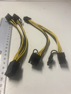 2mal 6Pin auf 2x 8Pin (6+2), Grafikkarten Adapter Kabel Stromkabel GPU Cable PC