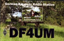 Amateur Ham Radio QSL QSO Postcard DF4UM Germany 2015 12:49 1Y SSB 59