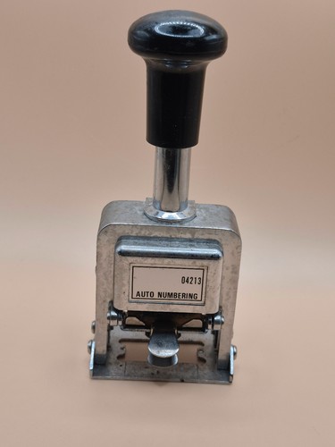 Vintage Manual Auto-Numbering Stamp