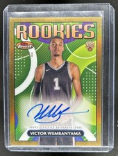 2023-24 Topps Finest Victor Wembanyama Rookie Auto Gold Refractor RC #/50 Spurs
