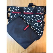 Skip Hop Duo Signature Diaper Bag Onyx Tile Black White Geometric Tote Pad