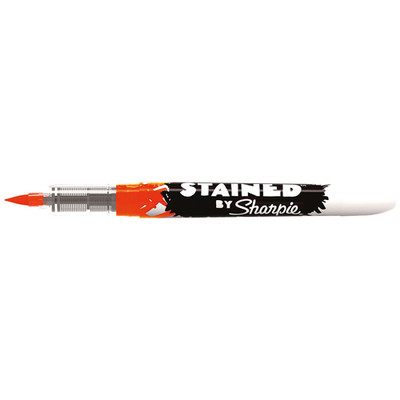 1x Sharpie gebeizter Stoff Tinte Marker Stift Pinselspitze orange