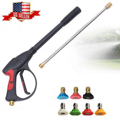 #ad 4000PSI High Pressure Power Washer Spray Gun Lance 7pcs Spray Nozzles Tips Kit $8.99