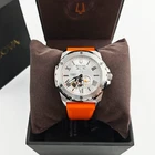 Bulova 98A226 Marine Star Silver Dial Orange Silicon Starp Men's 45MM Watch NEW