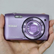 NIKON COOLPIX S3500 20.1MP Digital Camera 7x Optical Zoom Tested PURPLE English