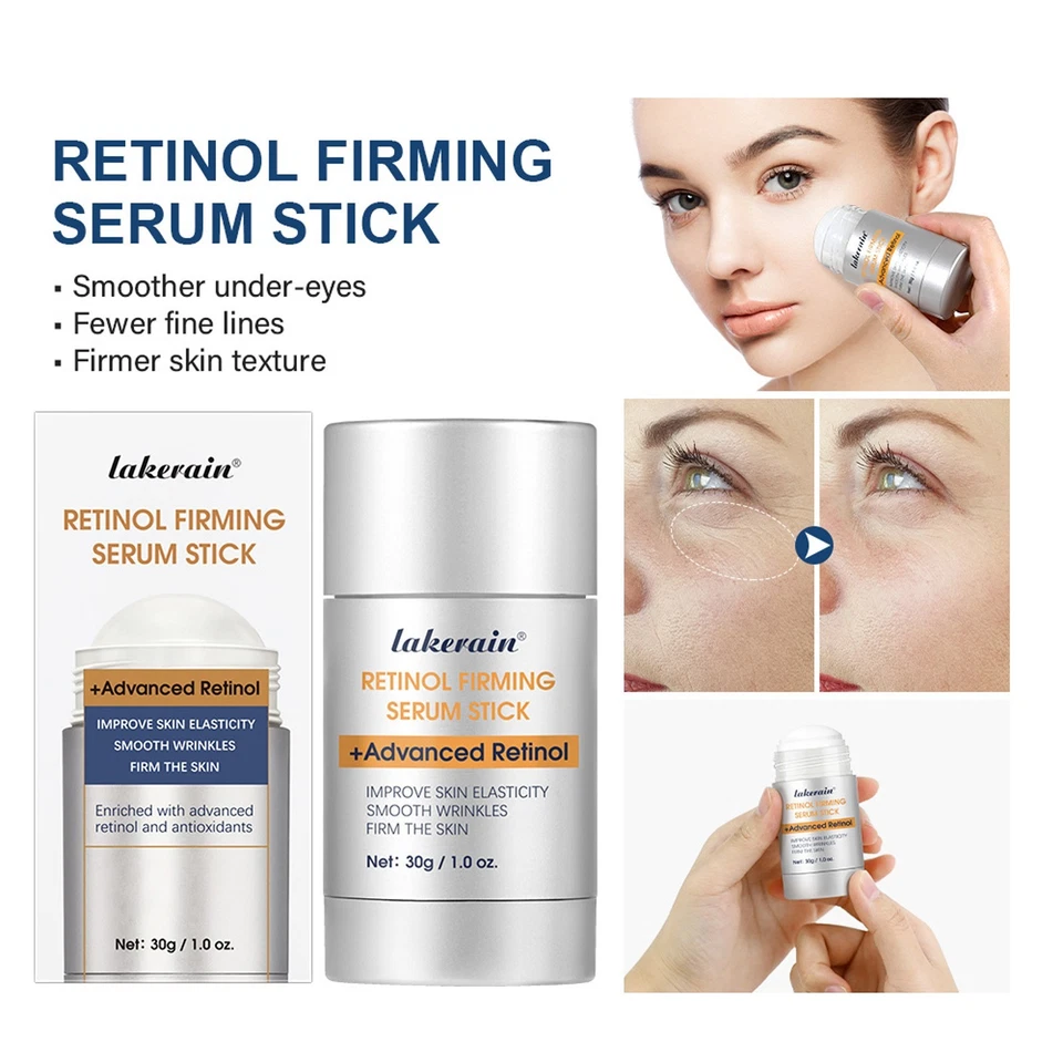 Retinol Firming Serum Stick Anti Aging Eye Face Wrinkle Smoothing Moisturizing - Image 2 of 4