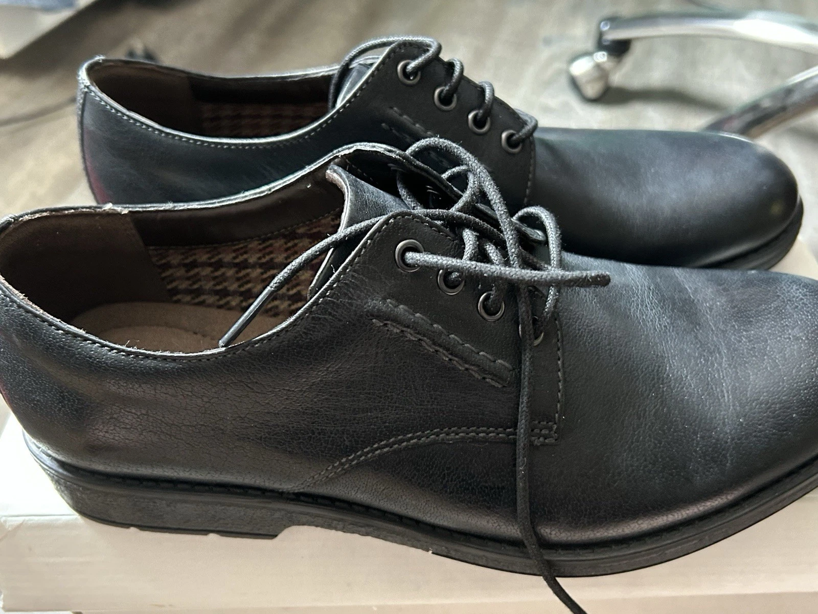 Scarpe Oxford Clarks Collection uomo nere in pelle stringate taglia 9 M