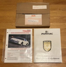 1989 Pontiac 20th Anniversary TRANS AM Sales BULLETIN/Service Manual SUPPLEMENT