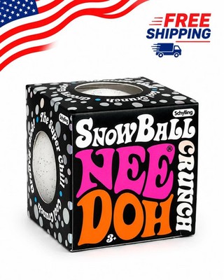 Schylling Snowball Crunch Nee Doh Squeeze Ball White Crunchy Texture Corn Starch