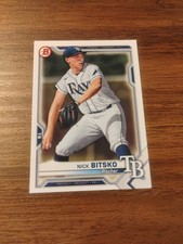 2021 Bowman BP-143 Nick Bitsko   Tampa Bay Rays  Baseball Card