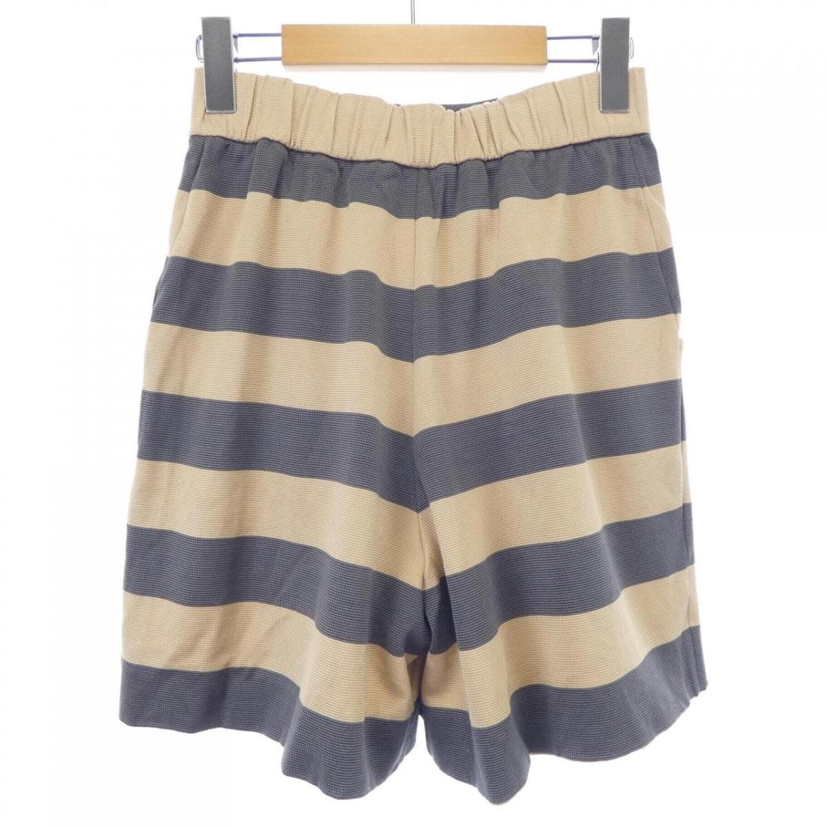 Giorgio Armani Shorts Beige Gray Striped Size 38 Used