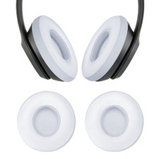 2pcs Ear Pads Replacement Cushions 2.9x2.6 Inch Headphone Ear Covers White
