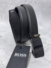 HUGO BOSS BLACK LEATHER MEN RACHET BELT