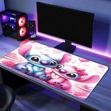 40 90cm 1pc Stitch  Lilo Heart Theme Gaming Mouse Pad - Giant Non-Slip Rubber B