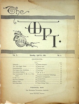 Worcester Polytechnic Institute Magazine Vol. 10 #2 FR 1894 Low Grade