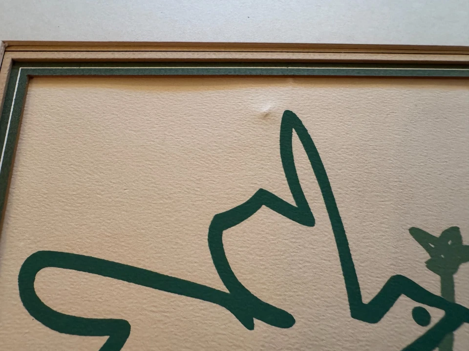 Pablo Picasso Dove of Peace Original signed piece matted Vintage - Image 3 of 4