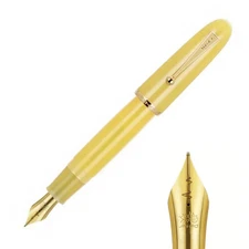 Jinhao 9019 Dadao Fountain Pen, Gold Trim, #8H Nib, Yellow