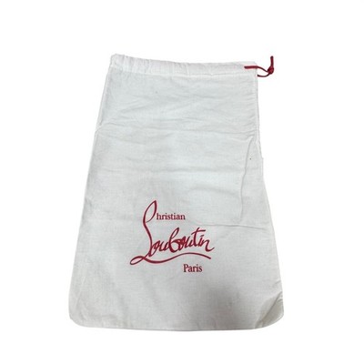 Authentic New Christian Louboutin White Shoe Handbag Dust Bag 14X9 Storage Gift