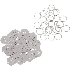 30 Pcs Serial Number Tags Labeling Hotel Room Key Keychain Numbers