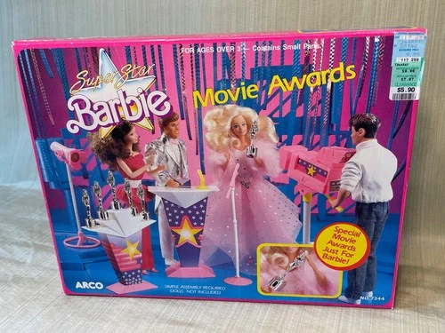 Vintage 1988 Barbie "Movie Awards" Play Set by Arco/Mattel, NRFB, Complete