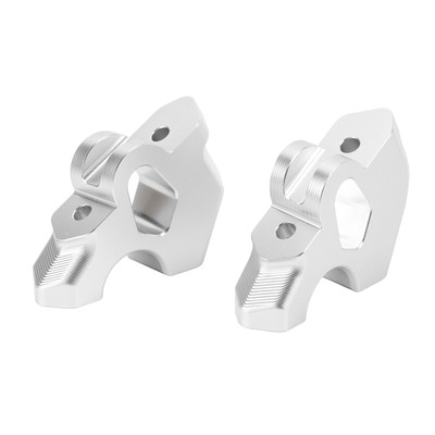 Silver Handlebar Riser Anodizing Improve Riding Comfort Increase 1.5in Height