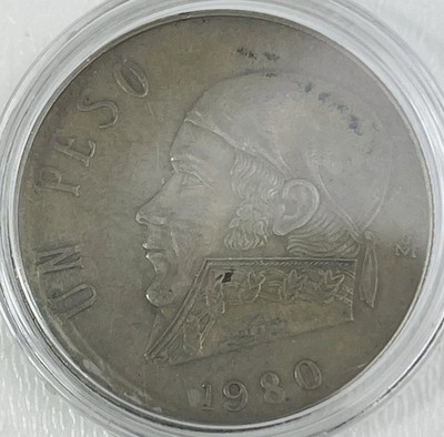 Mexico 1980 Un 1 Peso Jose Maria Morelos Eagle National Emblem