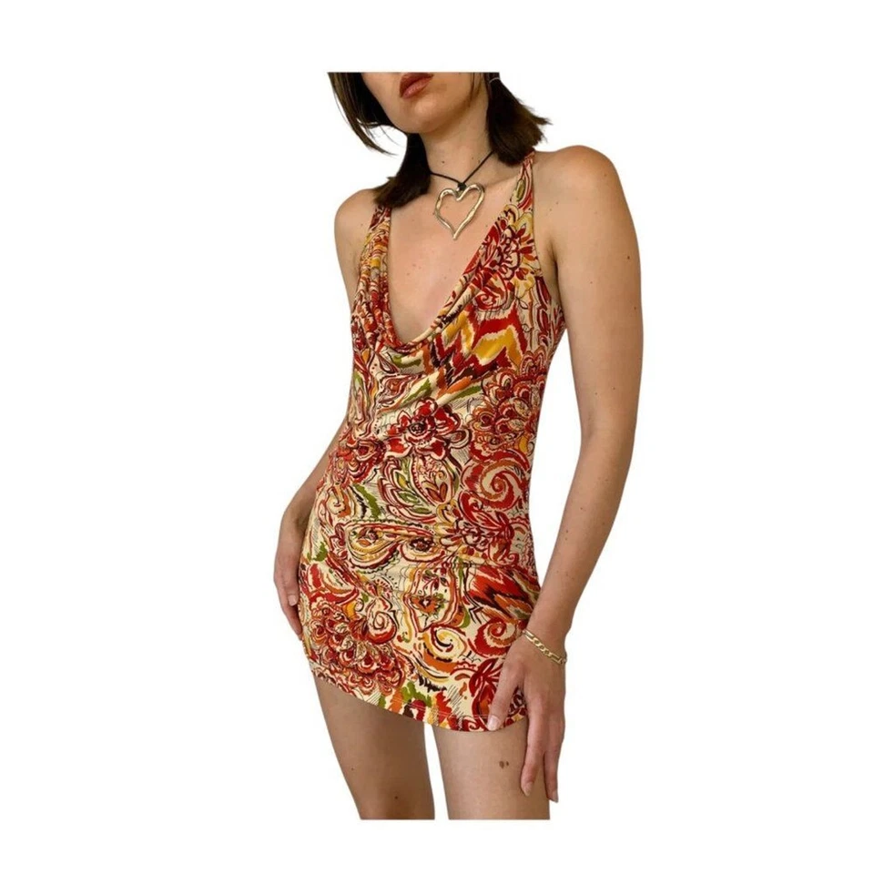 Camiseta sin mangas túnica Bisou Bisou XL vibrante cachemira o mini vestido capucha sin mangas Foto 2 de 4