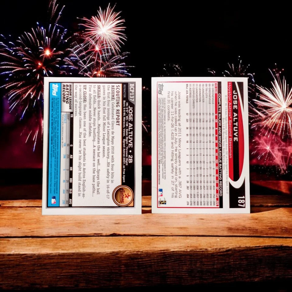 2010 Bowman Chrome Jose Altuve X-fractor RC & 2012 Champange SPl 罕见太空人 — 第 2/2 张图片