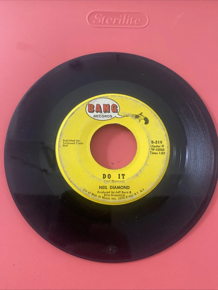 Neil Diamond Solitary Man & Do It B-519 EP Record 1966 No Sleeve - Image 2 of 2