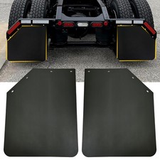 ZANURA 2 Pack 24 x 30 inch Black Polymer Mud Flaps Angled Fit for Semi Trucks Tr