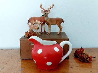 Utzschneider & Cie Confetti Milchkännchen  Polka dot rot Punkte Sarreguemines 