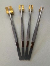 Lampworking Mashing Tweezers with Brass Pad 8 Inch Total Size