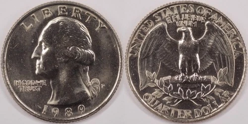 1989-P Washington Quarter — photo from the most recent tracked eBay sale
