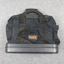 Klein Tools Tool Bag Heavy Duty Black Zipper Top Tote Hard Molded Bottom Pockets