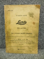 OEM Factory Original Lister HR2 and HR3 Air Cooled Diesel Engine Parts Manual