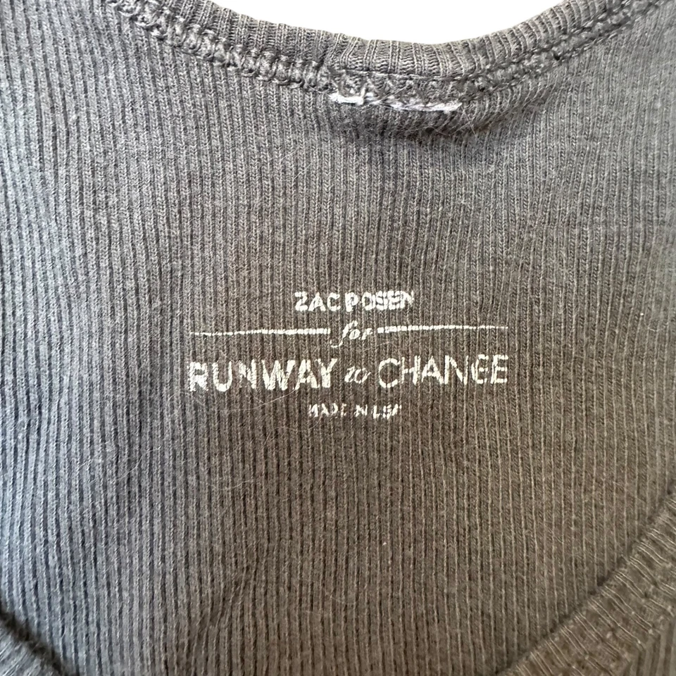 Топ безрукавка Zac Posen Runway To Change - серый ограниченный выпуск дизайнерский Artsy Edgy S - Изображение 2 из 3