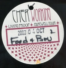 Vintage 2003 Cher Concert Backstage Pass Working St Louis MO